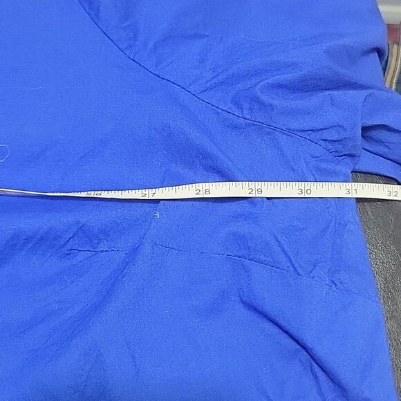 Woman Within Women's blue perfect pintucket tunic size 4x roll tab sleeve plus - Picture 7 of 10